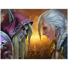 Картина по номерам на холсте world of warcraft сильвана - 1882
