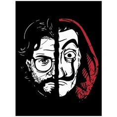 Картина по номерам на холсте Сериал Бумажный Дом - 7181 В 30x40