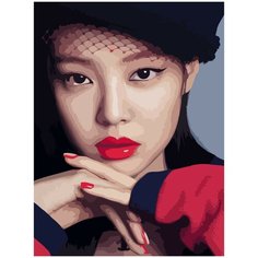 Картина по номерам на холсте BLACKPINK Kpop jennie - 25 30X40