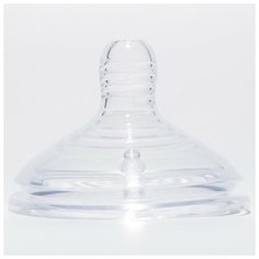 Соска силиконовая, антиколиковая, от 6 мес, широкое горло, быстрый поток