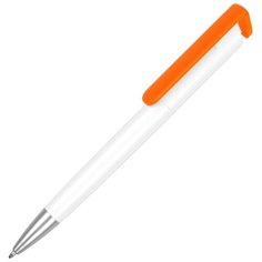 Ручка-подставка Кипер, белый/оранжевый Yoogift