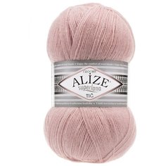 Пряжа ALIZE Superlana Tig (Суперлана тиг) - 3 мотка цвет: пудра (161), 25%шерсть, 75% акрил, 570м/100г