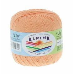 Пряжа ALPINA "LILY" 100% мерсеризованный хлопок 10 шт. х50г 175м №011 персиковый