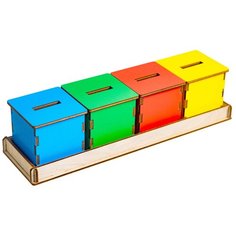 Сортер Smile Decor "Цветные фигуры", для детей и малышей, деревянный