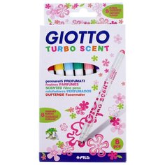 Набор фломастеров цветных Giotto Turbo Scent, с ароматизированными чернилами, 8 цветов 8 цветов Lyra
