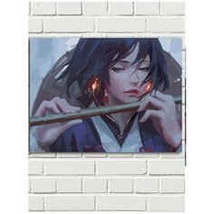 Картина по номерам Аниме девушка с флейтой (Японская эстетика) - 8635 Г 30x40