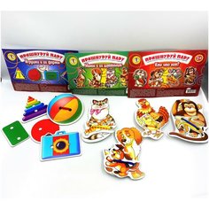 Развивающая игра / Шнуровка для малышей / Игрушки / Кто что ест? / Мамы и их детеныши. Улыбка