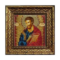 Набор для вышивания вышивальная мозаика арт. 2132ДПИ Икона Св. Апостол и Евангелист Лука 10,5х10,5см
