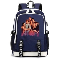 Рюкзак Друзья (Friends) синий с USB-портом №1 Noname