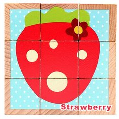 9 кубиков. Фрукты. В ассортименте. Рыжий кот