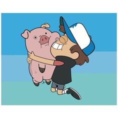 Картина по номерам на холсте с подрамником ЖПН "Gravity Falls Гравити Фолз: Диппер и Пухля" Раскраска 40x50 см, Мультфильмы Аниме