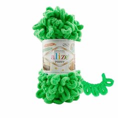 Пряжа ALIZE Puffy (Alize), яр. зелень - 778, 100% микрополиэстер, 5 мотков, 100 г, 9.5 м.