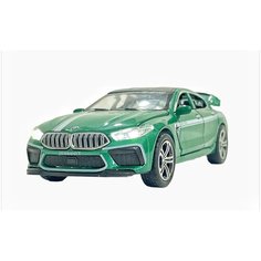 Металлическая машинка BMW M 8 для мальчиков, Металлическая коллекционная игрушка БМВ М8 с инерционным механизмом масштаб 1/32, 16 см модель 18061 Haowan