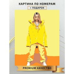 Картина по номерам Билли Айлишь / Billy ailish холст на подрамнике 40*50