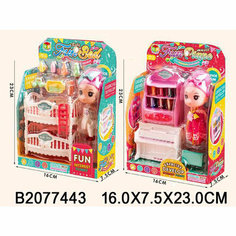 Игров. набор 2077443 кукла с аксесс. 10 шт. в коробке Китайская игрушка1