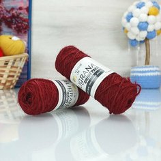Пряжа Прочее Филиграна (Filigrana), бордовый - 10, 100% джут, 5 мотков, 250 г, 45 м. Малик
