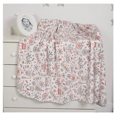 Плед Baby Nice VY21384 100 х 118 белый/серый