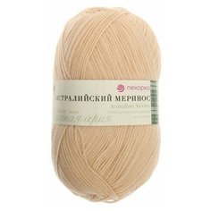 Пряжа Пехорка "Австралийский меринос" - 2 шт, (442-Натуральный), 400м/100г, 95% мериносовая шерсть, 5% акрил