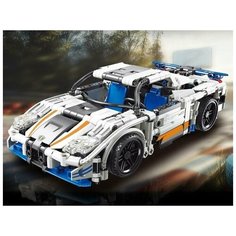 Конструктор Гоночный автомобиль с механизмом pull back, 516 деталей Dino Group