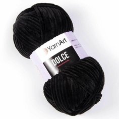 Пряжа YARNART Dolce (YarnArt), черный - 742, 100% микрополиэстер, 5 мотков, 100 г, 120 м.