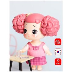 Коллекционная Игрушка для Девочек, DDung из Серии Эмоции / Школа, Мини-Кукла в Школьном Платье, Пупс, Брелок Дун Данг 10 см / FDE0911-2