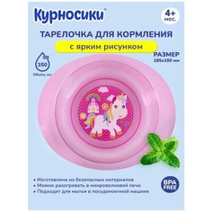 Тарелка детская с рисунком термостойкая Курносики