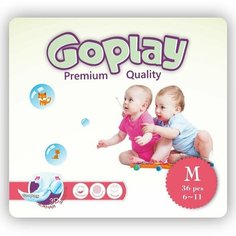 Подгузники GoPlay Premium Quality М (6-11 кг), упаковка 36 шт