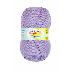 Пряжа ALPINA VERA 55% акрил, 45% хлопок 5 шт. х 100 г 280 м +- 15 м N24 бл. сиреневый