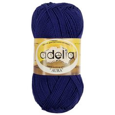 Пряжа Adelia "AURA" 2x(250м, 50г), 100% акрил, №075 т. синий