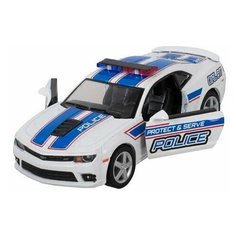 Игрушечная машинка полиция Chevrolet Camaro инерционный механизм, двери открываются / 15 см Цвет: Белый MSN Toys