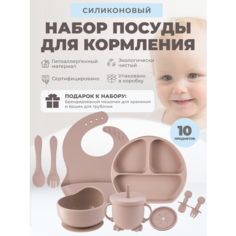 Детский силиконовый набор посуды для кормления малышей Neonate