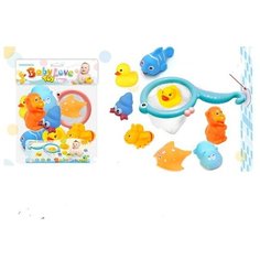 Игрушки для детей, для купания набор сачок , 6 животных Hugo Union Limited