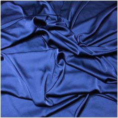 Ткань шелк "Армани" для шитья одежды и рукоделия, темно синего цвета 1 метр Kaytli Accessories