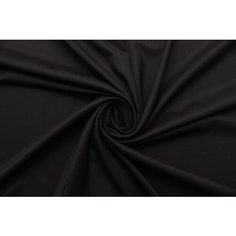 Ткань Шерсть костюмная би-стрейч Agnona чёрная в полоску, ш146см, 0,5 м