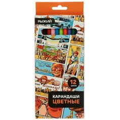 Набор цветных карандашей Рыжий 12 цветов
