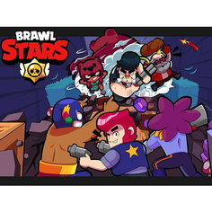Плакат, постер на бумаге Brawl Stars/Браво Старс/игровые/игра/компьютерные герои персонажи. Размер 60 х 84 см