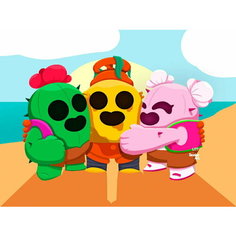 Плакат, постер на бумаге Brawl Stars/Браво Старс/игровые/игра/компьютерные герои персонажи. Размер 60 х 84 см