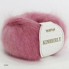 Пряжа Seam Kimberly Сеам Кимберли, 12261 персик, 80% кид мохер 20% полиамид, 25г, 210м, 1 моток.