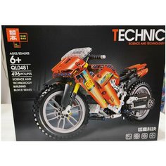 Конструктор Technic техник Красный гоночный мотоцикл Планета Конструкторов