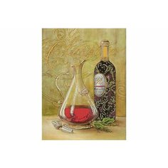 Канва с рисунком для вышивки бисером GLURIYA Графин и вино, 30*40см, 1шт