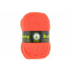 Пряжа Vita Baby ультра-оранжевый (2855), 100%акрил, 400м, 100г, 1шт