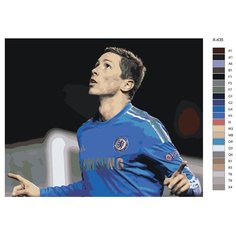 Картина по номерам X-435 "Футболист Фернандо Торрес" 80x100 Brushes Paints