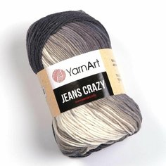 Пряжа YARNART Jeans Crazy (YarnArt), серый принт - 8204, 55% хлопок, 45% полиакрил, 5 мотков, 50 г, 160 м.