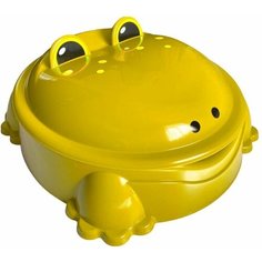 Песочница с крышкой "Лягушка" игрушка желтый Пластик