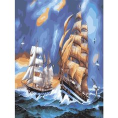 Картина по номерам Шторм на море 40х50 см Hobby Home