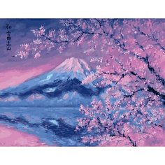 Картина по номерам Фудзияма и розовая 40х50 см Hobby Home