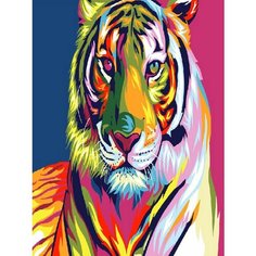 Картина по номерам Радужный тигр 40х50 см Hobby Home