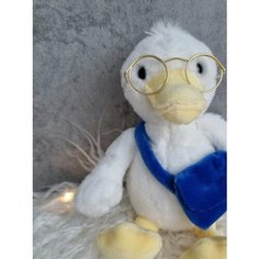 Мягкая игрушка-брелок Уточка в очках белый new игрушки
