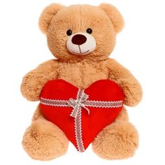 Мягкая игрушка Медведь Мартин с сердцем, 65 см, цвет коричневый Fixsi Toysi