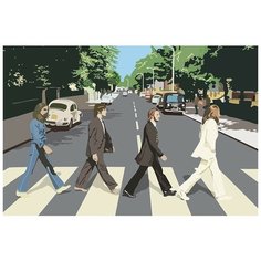 Картина по номерам на холсте музыка Beatles - 8682 Г 60x40